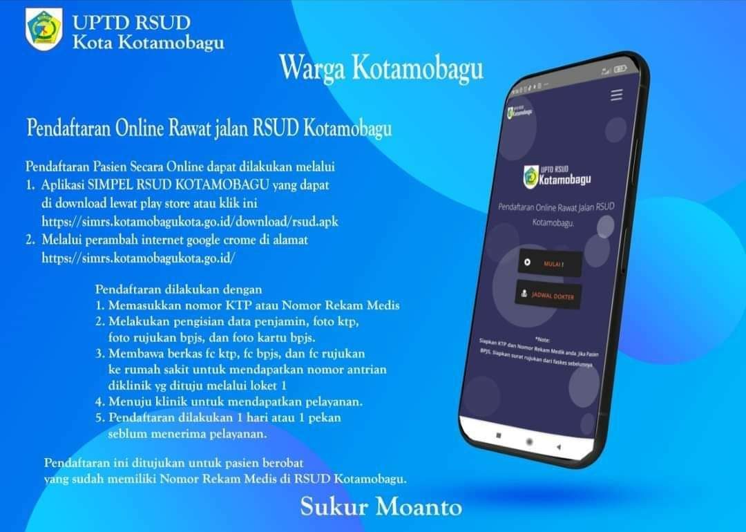 Aplikasi SIMPEL RSUD Kotamobagu Permudah Layanan Antrian