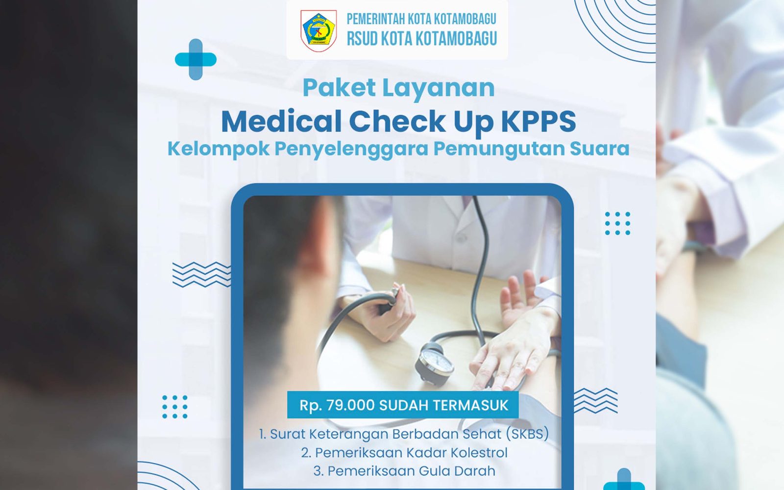 RSUD Kotamobagu Beri Diskon Pemeriksaan Kesehatan Calon KPPS Pemilu 2024: Dukungan Penuh untuk Kesuksesan Demokrasi